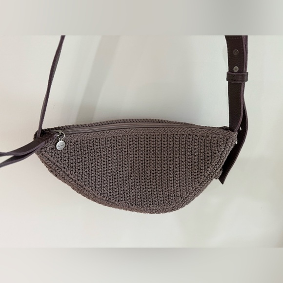 The Sak Tess Sling Crochet Bag - Mushroom - Chocolate/Taupe Brown - Picture 9 of 14